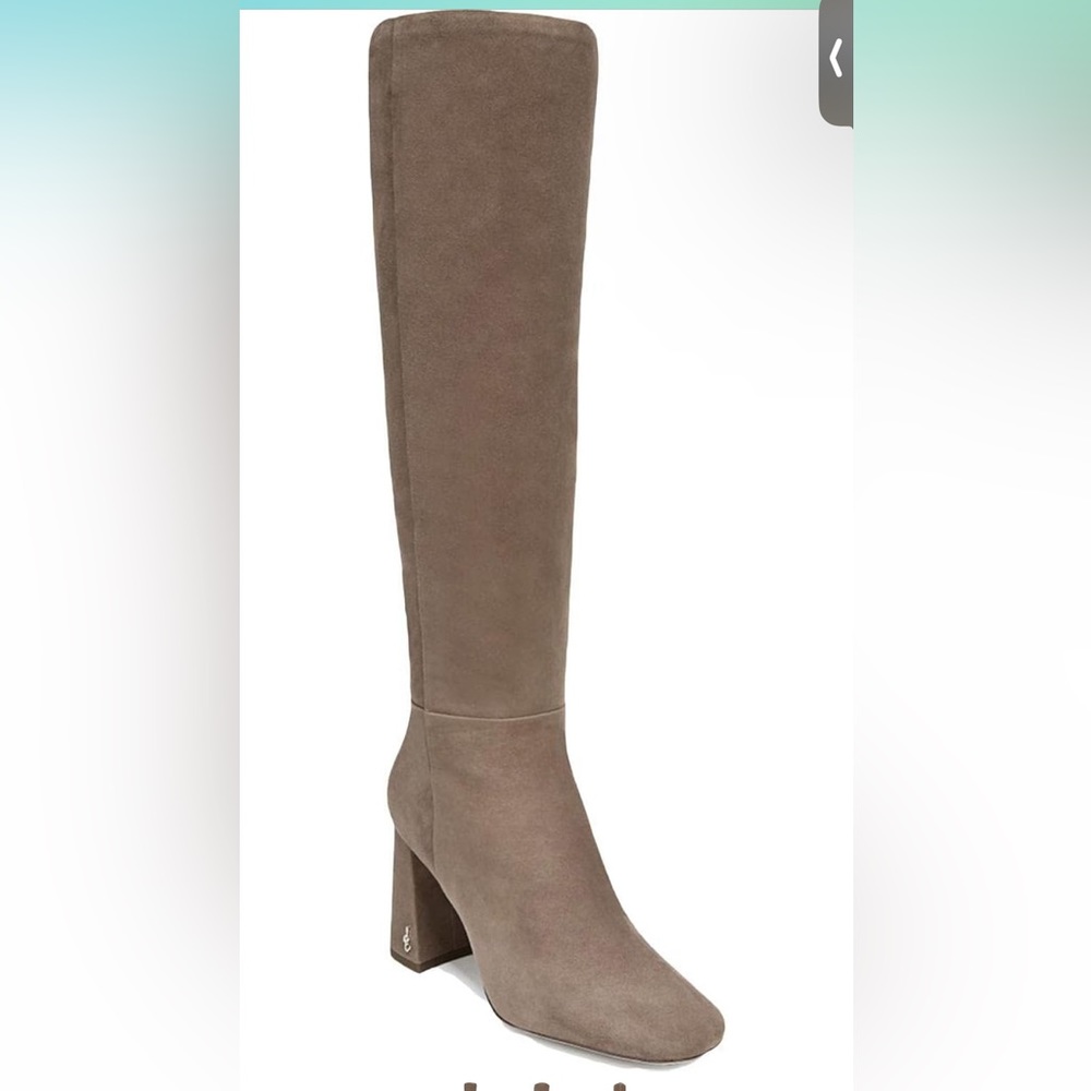 Sam Edelman Clarem Suede Praline Knee High Boots
